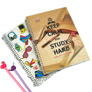 آلما-دفتر100سیمی طلقی دوخط7132