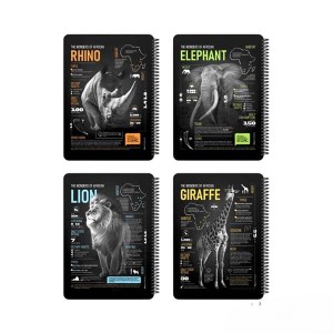 پیل-دفتر100وزیری سیمی جلد سخت آفریقا