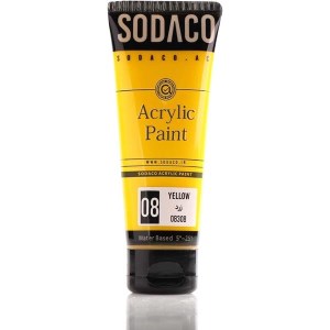 سوداکو-اکرولیک تیوپ ساده75میل سری آرتیست-زرد8308