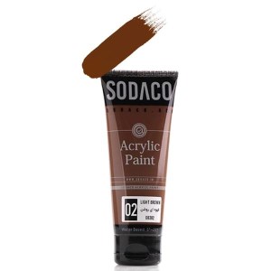 سوداکو-اکرولیک تیوپ ساده75میل سری آرتیست-قهوه ای روشن 8302