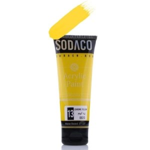 سوداکو-اکرولیک تیوپ ساده75میل سری آرتیست-زرد کروم8313