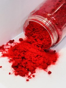 پودر مخمل25گرم قوطی درب دار-قرمز